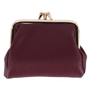 Julia Buxton Women's Premium Faux Leather Triple Frame Coin Purse Wallet